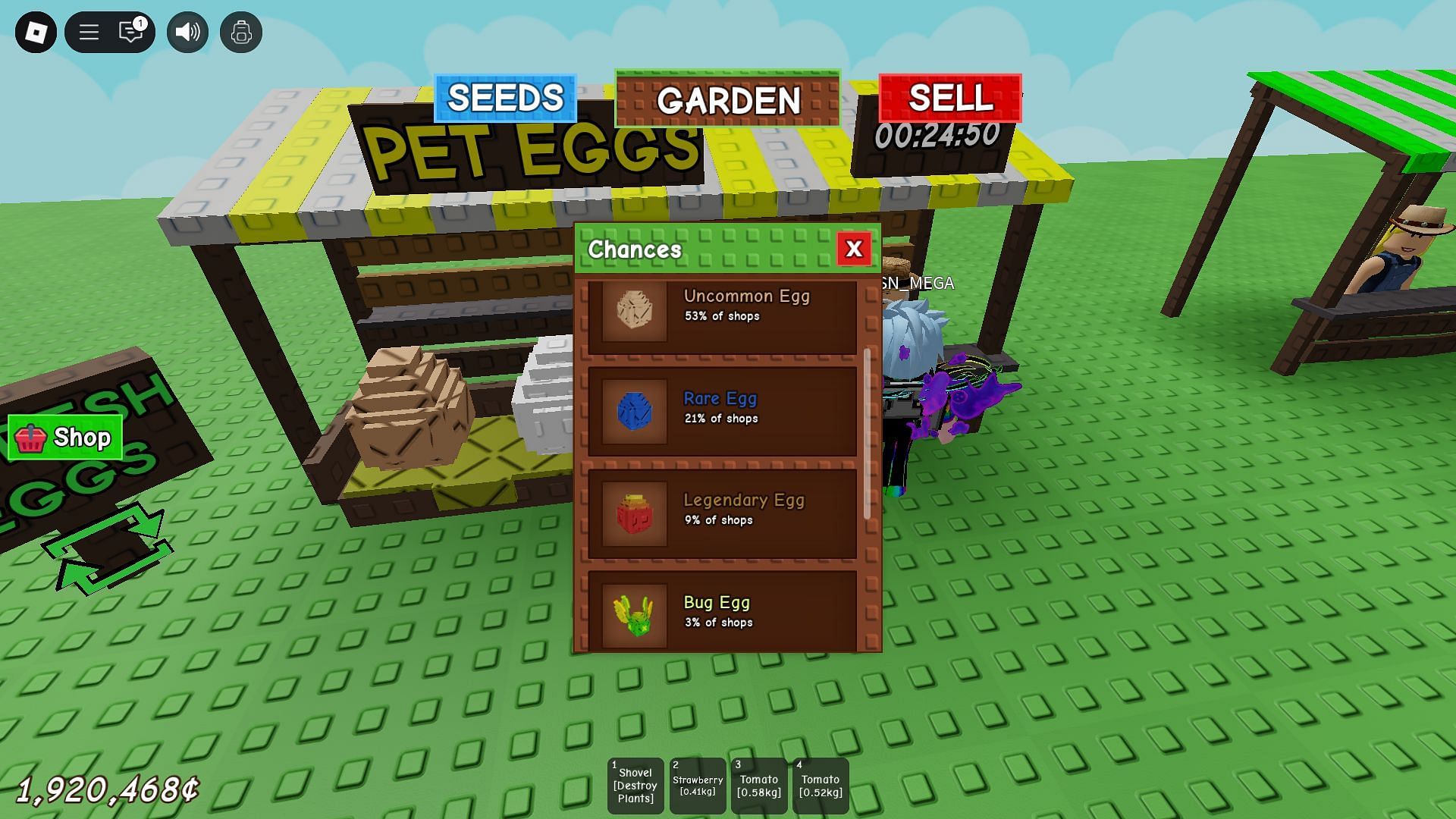 The Pet Eggs shop (Image via Roblox)